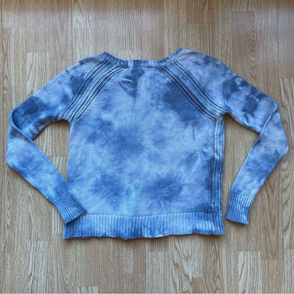 American Eagle Blue Tie-Dye Tight Knit Sweater - Size: Small - Picture 6 of 6